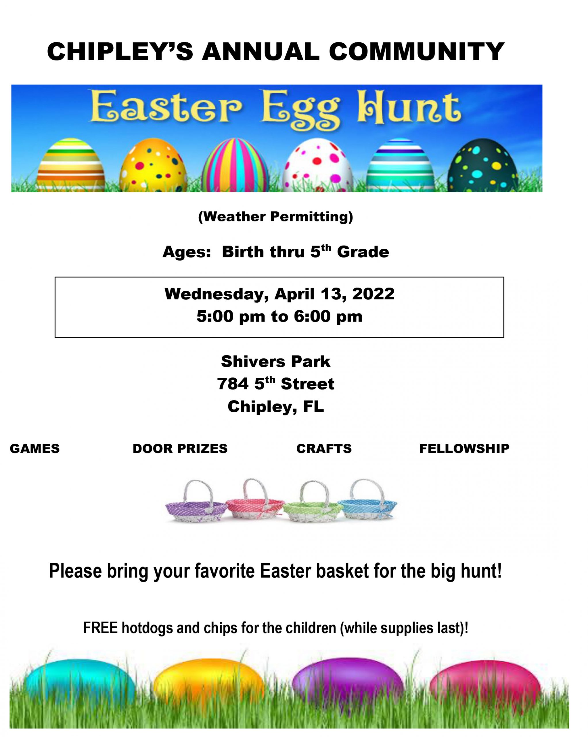Community Easter Egg Hunt 2022 Chipley Bugle