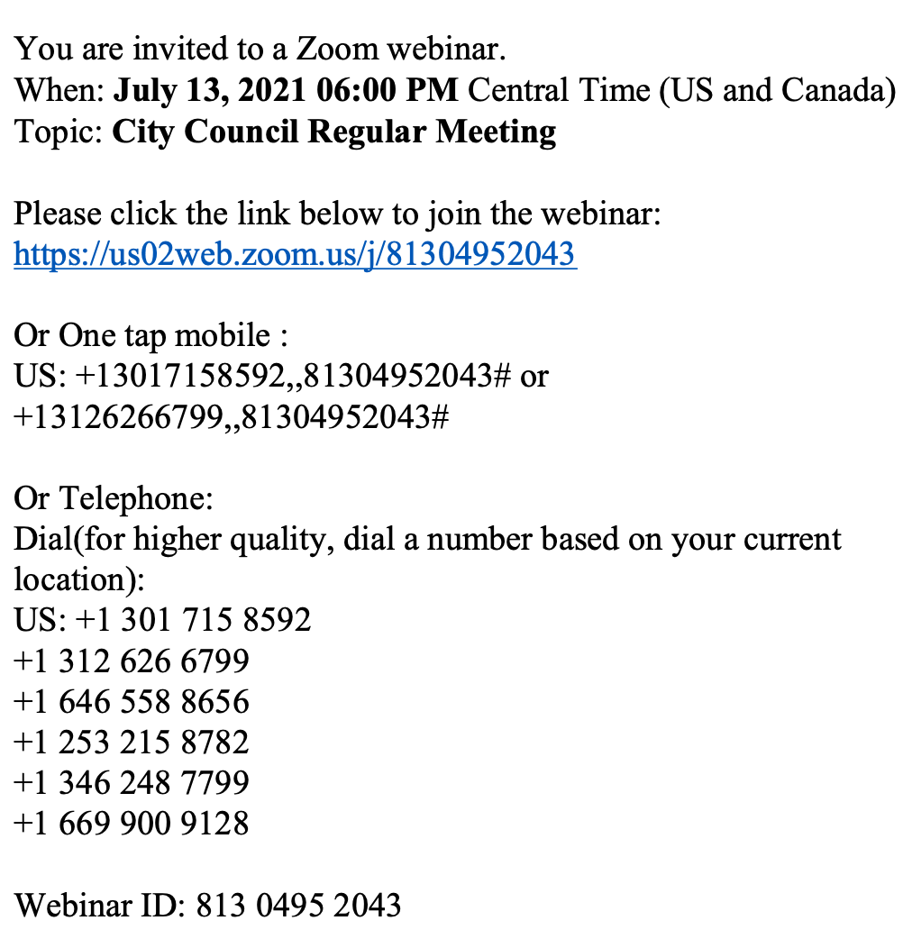 City notices Chipley Bugle